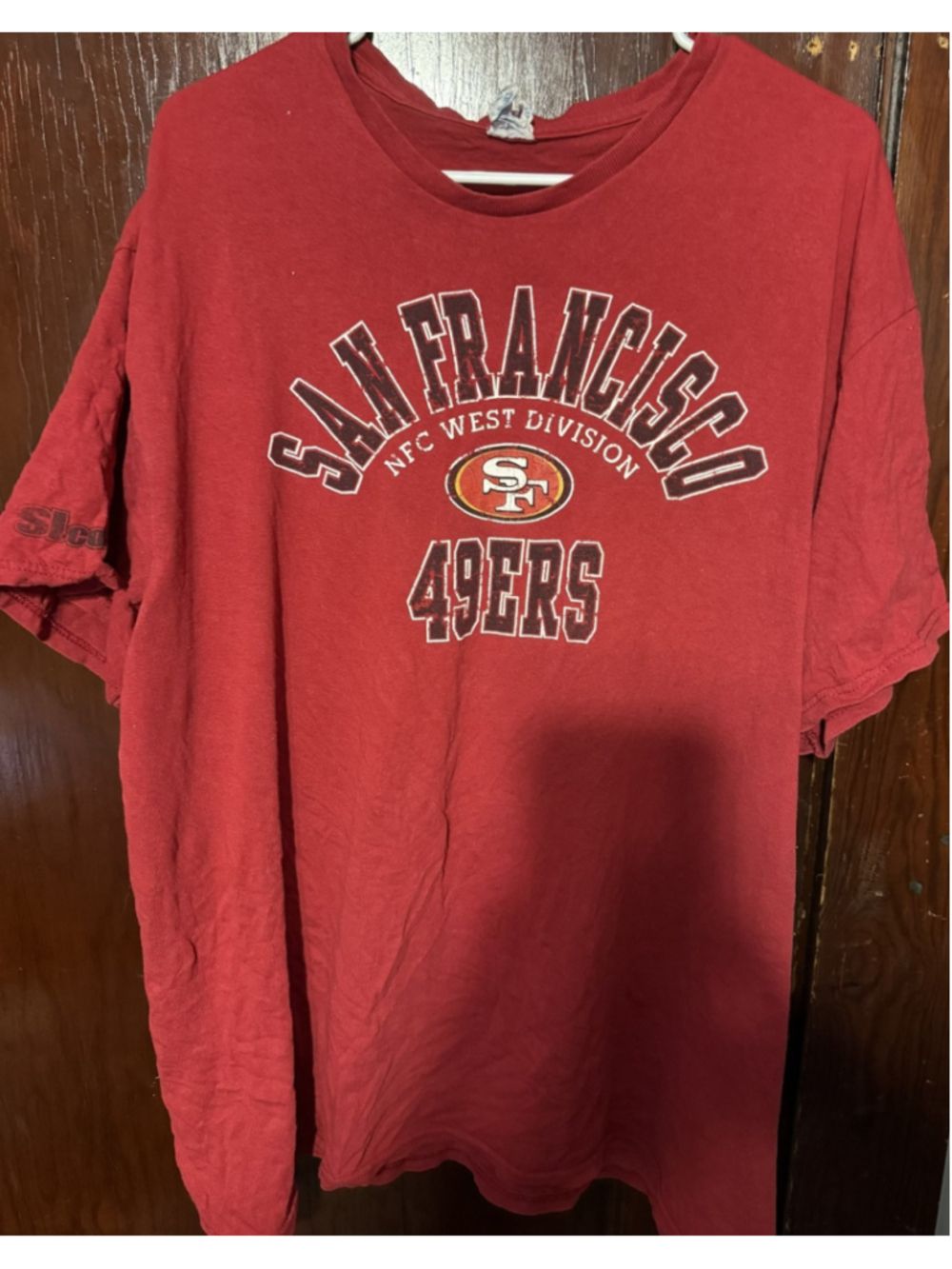 San Francisco 49ers Short Sleeve T-Shirt Men Sz XL Red